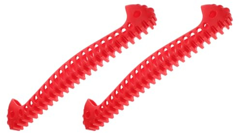 BESPORTBLE Lot De 2 Surchaussures De Patins À Glace Protège-Patins pour Enfants Accessoires De Hockey sur Glace Protections pour Patins Artistiques TPE Rouge