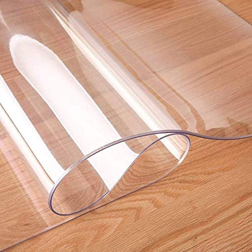 Transparente Schreibtischunterlage, 110 x 45 cm, rutschfeste Schreibtisch-Schutzunterlage, PVC-Schreibtischunterlage für das Büro, wasserdichte Mauspad, hitzebeständige Tischabdeckung