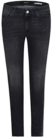 REPLAY Damen Jeans Luzien Skinny-Fit mit Power Stretch, Dark Grey 097 (Grau), 28W / 30L