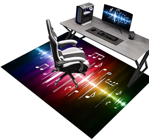 Alfombra Silla Gaming 80 x 140 cm, Alfombrilla para Silla de Oficina, Protector Suelo Silla Ruedas, Alfombra para protección de Suelos Duros, Antideslizante Tapete de Protección de Madera/baldosas