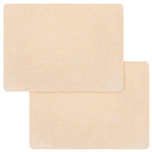 Stoff Flicken Selbstklebend 2 Stück Stoff Reparatur Patches 20 x 28 cm Leinenstoff-Patch Reparaturflicken für Sofas Autositze Bürostuhl Vorhänge (Beige)