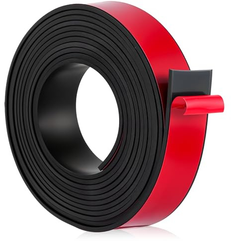 Self Adhesive Rubber Strip, 20mm(W) x 2mm(T) x 300cm(L) Rubber Sealing Strip Neoprene Sealing Roll for DIY, Washers, Crafts, Pads, Flooring Protection, Supports, Leveling, Weather Seal