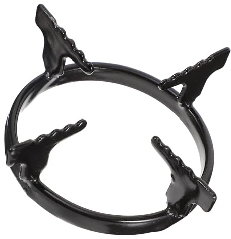 Milisten Support pour Cuisinière à Gaz en Fer Noir, Support pour Cafetière Moka et Casseroles, Adapté pour Cuisson Gaz, Accessoire la Cuisine Pratique, Surface Lisse Anti-rayures, Usage