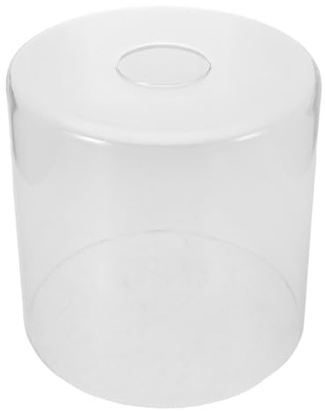 Lurrose Pantalla Cilíndrica de Vidrio Transparente 150x150mm para Lámparas E27 Pantalla de Lámpara Colgante sin Borde de Reemplazo Resistente al Calor para Iluminación de Hogar y Cocina