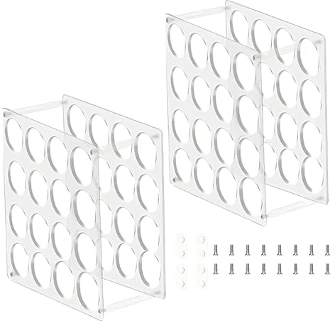 Supporto Per Rotolo Di Vinile Acrilico - Portaoggetti Per Carta Artigianale Trasparente, Organizer Per Vinile A Trasferimento Termico A 16 Slot, Supporto Per Display Da Tavolo | Concetto Di Organizzaz