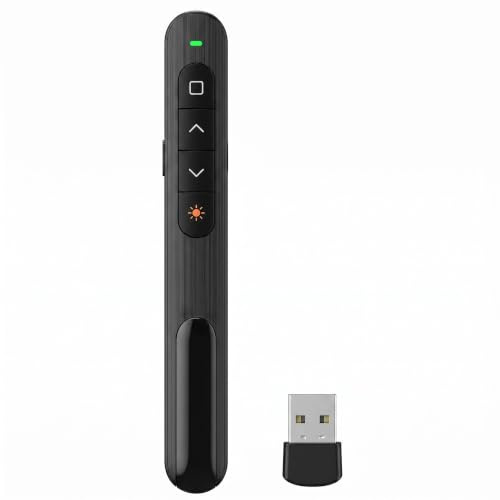 Presentation Clicker for Powerpoint 328FT Wireless Presenter Plug & Play | 2.4GHz Hyperlink Wireless Presenter Remote PPT PowerPoint Clicker for Computer Laptop for Classroom Lecture Hall Meeting