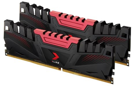 PNY XLR8 DDR4 3200 MHz 16GB 2x16 Kit Desktop RAM, Red