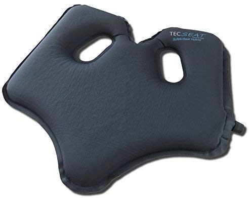 Orthopädisches Sitzkissen von TecSeat, Reise, Büro, Auto, Flug, Bahn, Stuhlkissen, SoftAirSeat Hybrid mit Luftpolster, selbstaufblasend