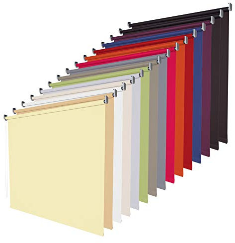 Verdunklungsrollo Seitenzugrollo lichtundurchlässig Blickdicht B62 x H180 cm Stoff Cream, Rollo für Fenster Verdunkelung mit Bohren Kettenzugrollo Verdunkelungsrollo Sonnenschutz