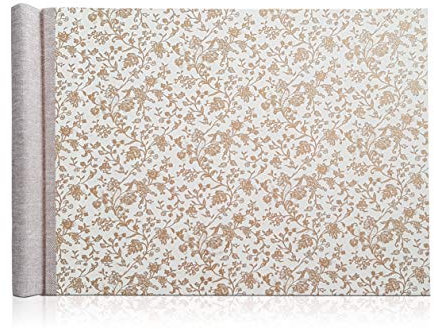 FAIRklemmt Klemmbinder Goldblumenranke Naturleinen, A4 QUER