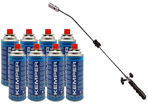 Diserbatore termico piezo KEMPER - Torcia a gas + 8 ricariche a gas, brule erbe