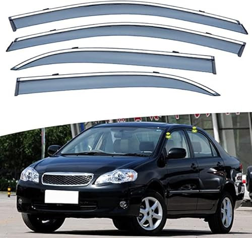 Juego de 4 Deflectores de Viento, Protector de Nieve para Lluvia Y Sol de Baja Acumulación de Calor para Reemplazo de Automóviles para Toyota COROLLA AE120 2001-2013