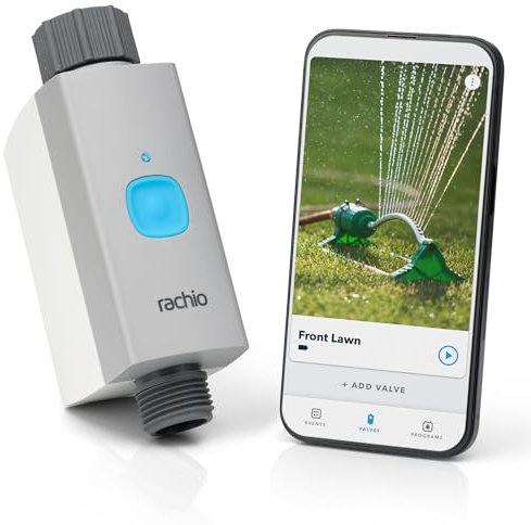 Rachio Timer intelligente (solo valvola) | Irrigazione esterna | Facile installazione del rubinetto, pianificazione automatica dell'irrigatore per prato, giardino, cortile, hub WiFi non incluso