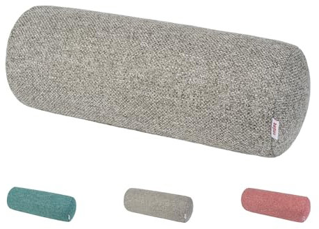 beties Boucle Nackenrollen Bezug ca. 15x40 cm Kissenbezug in Raumausstatter Qualität aus Deutschen Unternehmen (Steel-grau)