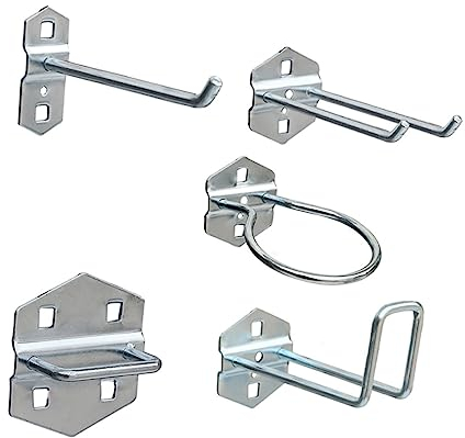 Healeved Crochet De Rangement Pour Outils Crochet Atelier à Cheville Lot Pour Panneau Perforé Et Étagère