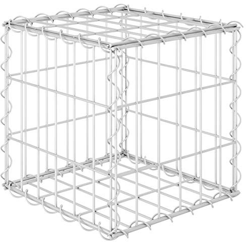 Gecheer Cube gabion raised bed steel wire 30x30x30 cm Lawn, garden Model145648