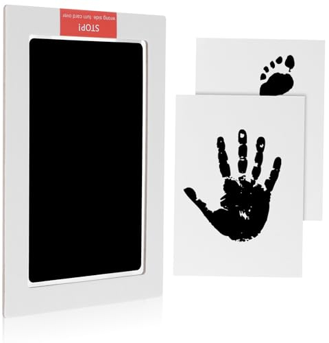 Fußabdruck Abdruckset für Neugeborene, Baby Handabdruck und Fußabdruck Set Haustier Pfotenabdruck Set Baby Fussabdruck Set Kommt Nicht mit Farbe in Berührung Stempelkissen für Werdende Mütter Geschenk