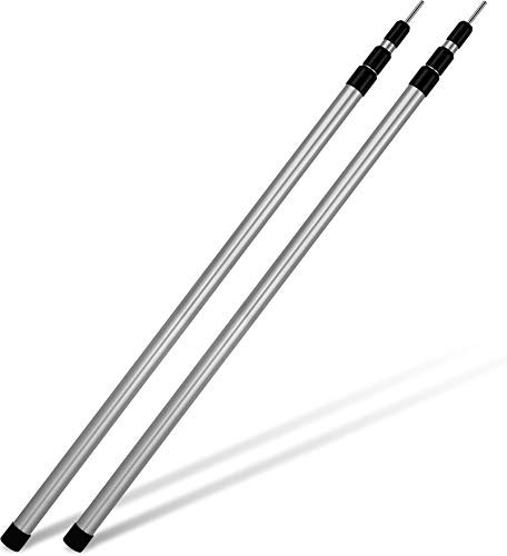 normani Outdoor Sports Teleskop-Zeltstange Tarpstange mit 3 höhenverstellbarenSegmenten - Aufstellstange aus 6061 Aluminium von 76-180 cm Farbe 2-Stück