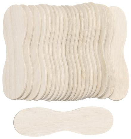 DMiotech 100 Pack 24 x 0.6 Wooden Ice Cream Paddle Spoons Bulk Disposable Ice Cream Tasting Sticks Dessert Spoons for Tasting, Craft