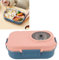 Lunch Box Termico Box in Acciaio Inossidabile con Design a Doppio Strato a 3 Griglie con Capacità di 1100 Ml, per Adulti, Adolescenti, Bambini, con Ciotola per Zuppa, per Pasti