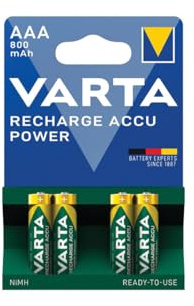 SOS Accessoire 4 batterie ricaricabili NIMH AAA LR03 per accessori e manutenzione VARTA 56703101404