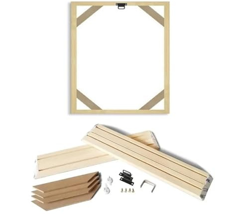 SHENJMAI Wooden Frame Canvas Stretcher Bars 45x65cm Wooden Frame For 50x70cm Canvas Wall Art Prints Diamond Painting Frame Kit Picture and Poster Wood Wall Frame Home Decor