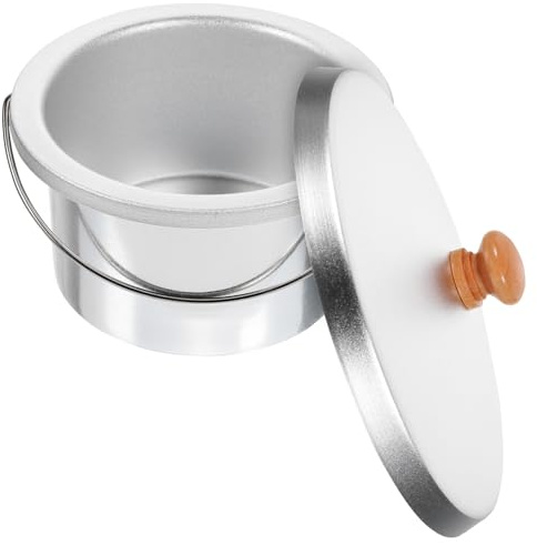 WOONEKY Set Pot de Chauffe-cire avec Couvercle Résistant et Non-adhérent Compact et Facile à Utiliser pour Épilation Fiable