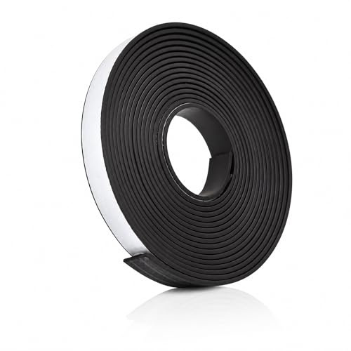 Cinta Magnética Autoadhesiva, Rollo Flexible para Organización 3Mx15MM | Banda Magnética Flexible Recortable, Máxima Adhesión, Tiras Magnéticas Extra Gruesas y Anchas