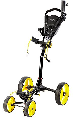 Callaway Trek Golf Push Cart 4-Wheel Compact Push Cart for Golf Clubs