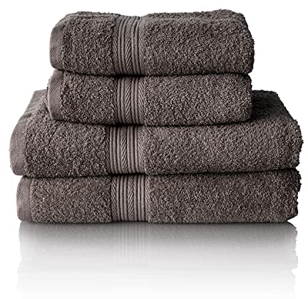 Glart Premium Frottier Handtuch Set, Frotteeserie in 6 Farben und 5 Größen, Farbe: ANTHRAZIT, 2X Duschtücher 70x140 cm und 2X Handtücher 50x100 cm