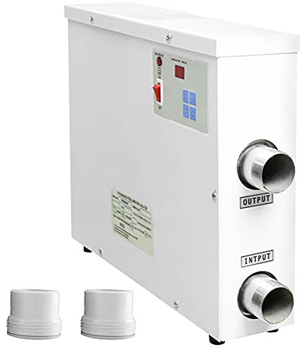 TGHY Riscaldatore per Piscina Termostato 5,5kW 9kW 11kW 15kW Termostato per Piscina Spa Vasca Idromassaggio 220V 380V Attrezzatura per Il Riscaldamento di Piscine Interrate Fuori Terra,9kw,380V