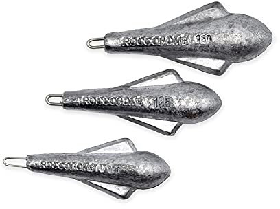 Sbirulino® Set 3 pezzi piombi surf casting Roccobomb fisso con anello inox (gr 100-125-150)