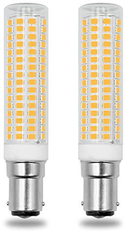 LED B15d Ersetzt für Osram Halolux Ceram 100W 75W 230V, 10W Warmweiß 3000K 1160LM, Doppelkontakt, Nicht Dimmbar, Bajonettfassung B15d LED für Deckenlampen, 2er-set