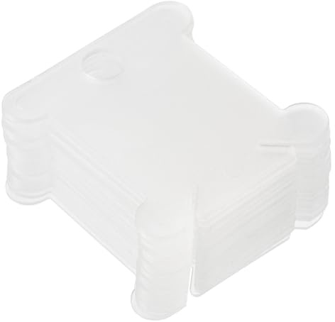 PATIKIL Plastic Floss Bobbins, 100 Pack Thread Cards Cross Cotton for Craft DIY Sewing Storage Case Embroidery, Clear