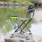 Ccsh Angelstuhl Campingstuhl Mini Verstellbarer Angelstuhl für Freizeitwanderungen, Klappbarer Campingstuhl aus Aluminium mit Rucksack/Köderplatte/Halter/Angelrutenhalter