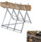 YRHome Klappbar Sägebock zusammenklappbar aus Metall 82x80,5x79 cm Sägebock Holzbock Holzschneidebock Sägegestell Kettensägebock Sägeständer Holzsägebock für Kettensägen Tragfähigkeit max. 150kg