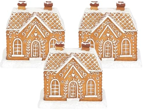 Genikeer Weihrauchbrenner Lebkuchenhaus Deko | Lebkuchenhaus Räucherkegelgefäß | Kaminhütten Räuchergefäß | Incense Burner Lebkuchenhaus Bausatz, Räucherstövchen Weihnachten Dekoration