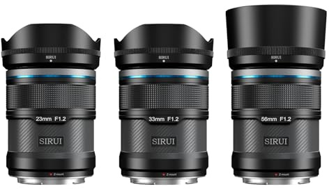SIRUI Sniper Autofokus-Objektiv-Kit mit 23mm, 33mm und 56mm F1.2, Weitwinkel-APS-C-Objektive für Nikon Z30, Z50 und Zfc, Z-Mount, Schwarz
