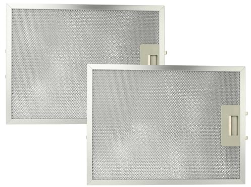 vhbw 2x filtro anti-grasso sostituisce Alno 50267945009, 50287195007, 50293009002 per cappa da cucina - 32,7 x 24,1 x 1,06 cm, metallo