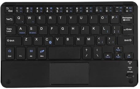 Koolenry Mini Tastiera Touchpad Ultra Sottile, Tastiera con Trackpad Multi-Touch Integrato per Smart TV HTPC PC Tablet Laptop