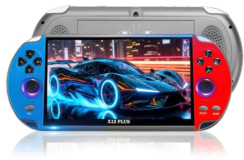 X12 Plus Console de Jeux Vidéo Rétro 16G, Console de Jeux Émulateur Portable avec 10000+ Jeux Rétro 10 Émulateurs Intégrés, Écran HD 7 Pouces, Résolution 800x480, Joystick 3D