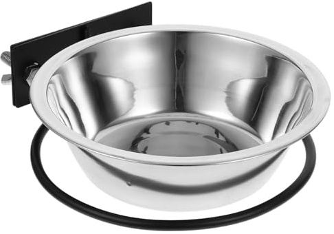 POPETPOP Bol Chien Surélevé Murale Acier Inoxydable Bol Nourriture et Eau Rehausseur pour Chiens et Chats Station Alimentation et Confortable à Hauteur Réglée