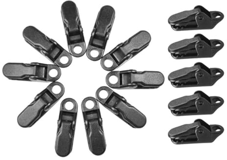 MAGICLULU 15 Stück Zeltclips für Camping Windfeste Zeltklemmen aus Robustem Kunststoff 3,5 X 0,8cm Outdoor Befestigungsklammern für Planen Sonnensegel und Zeltzubehör