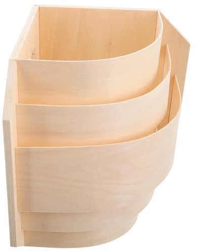 HEMOTON Pantalla Resistente al Calor y Humedad de Lámpara para Sauna de Madera Delgada Translúcida, Diseño en Ángulo Recto para Esquina Accesorio para Sala de Sauna Doméstica y Hotelera