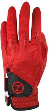 Zero Friction Cabretta Elite Gant de Golf pour Homme Main Gauche Rouge Taille Unique