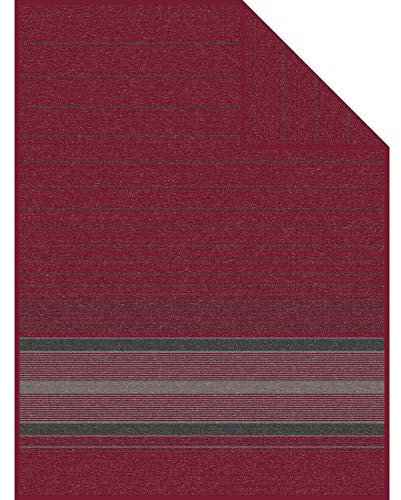 Ibena Wohndecke Perth Baumwollmischung rotbraun/anthrazit Größe 150x200 cm
