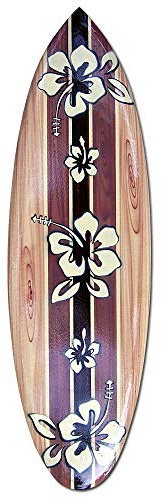Seestern Sportswear Planche de surf décorative en bois - 50,80 ou 100 cm - Design aérographe - Surf - Surf - FBA_1861 - 80 cm