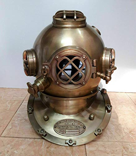 NAUTICAL WAREHOUSE Antik US Navy Mark V Dykare Dykhjälm Dykning 45,72 cm dykarhjälm