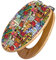 banjado Design WC Sitz Bambus Absenkautomatik 45,8x37,5cm / Toilettendeckel mit Absenkautomatik Holz/hochwertiger Bambus Klodeckel/WC-Sitz für gängigen Toiletten/Motiv Funky Town