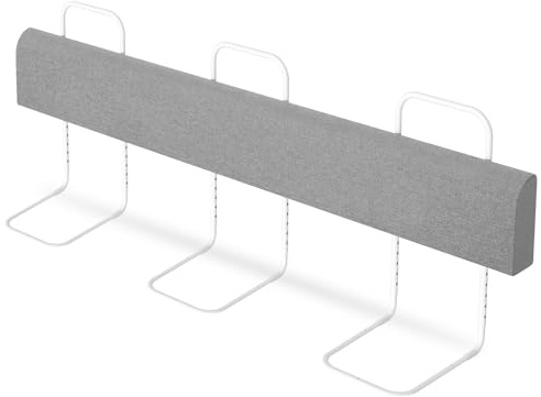 SWANEW 1 griglia per letto per bambini da 180 cm, con 5 fori, regolabile in altezza, morbida protezione dalle cadute, per letto di famiglia e culla, colore grigio
